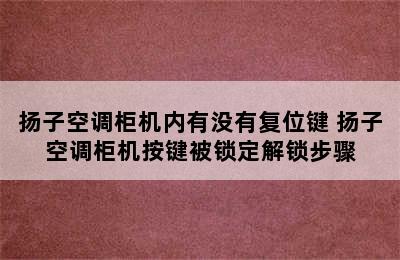 扬子空调柜机内有没有复位键 扬子空调柜机按键被锁定解锁步骤